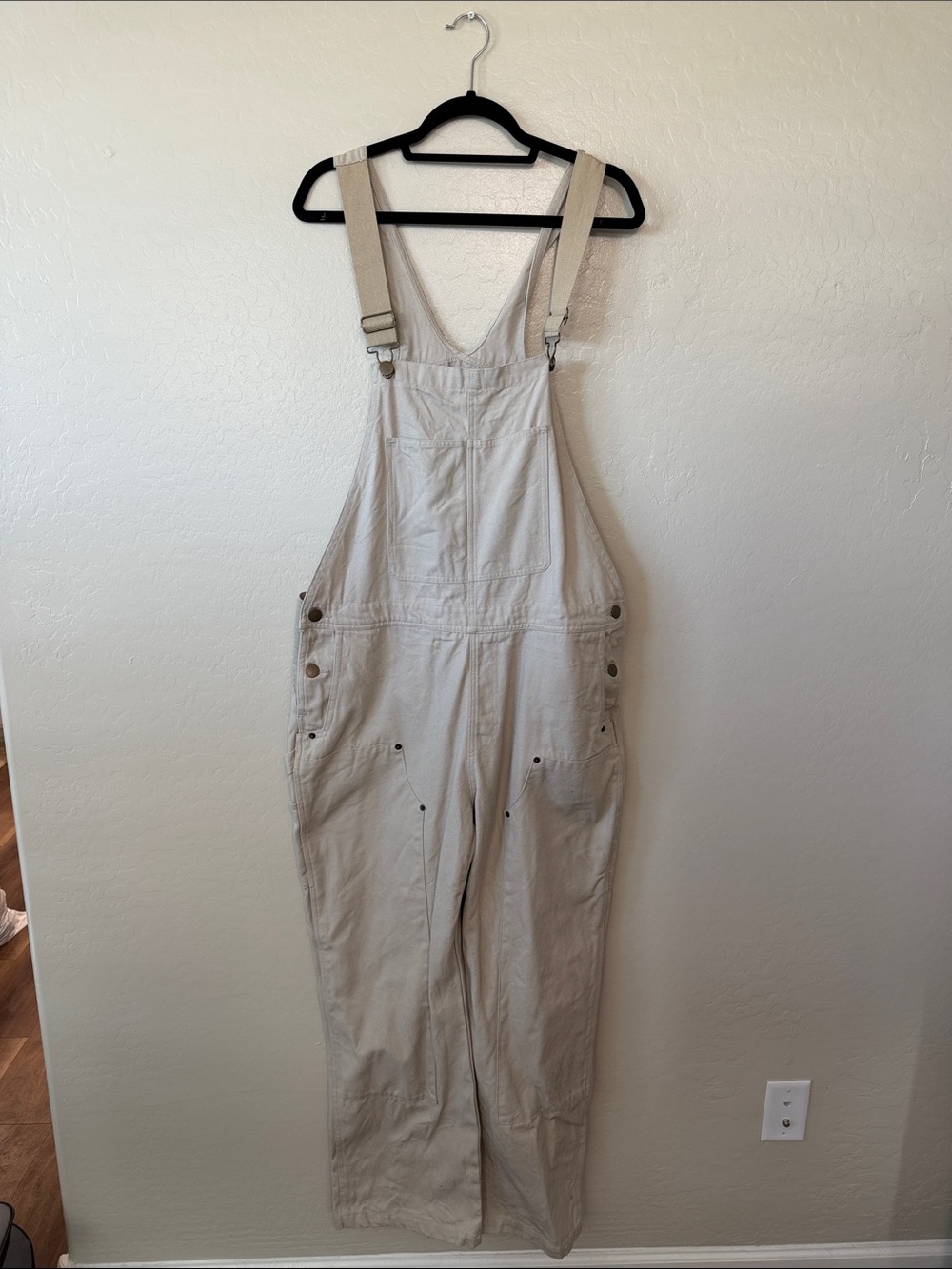 Fashion Nova Beige/Cream Utility Overalls